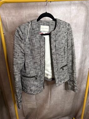 Banana Republic Tweed Zip Jacket – Italian Fabric – Size 6